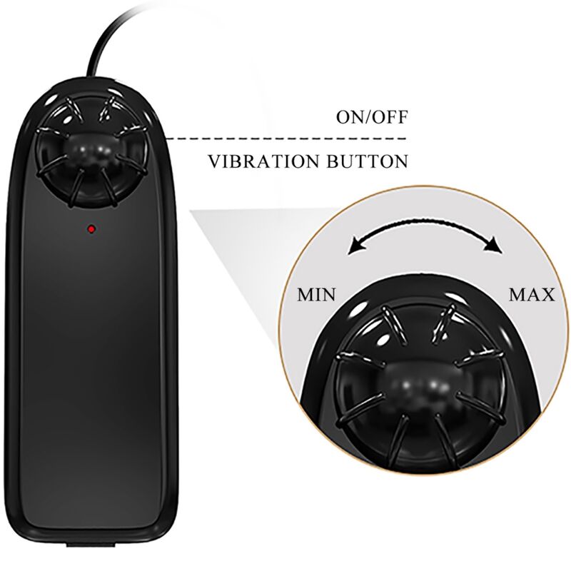 BAILE - CATOBLEPAS VIBRADOR REALISTA 20,6 CM COM CONTROLO REMOTO EM FORMATO DE CARNE