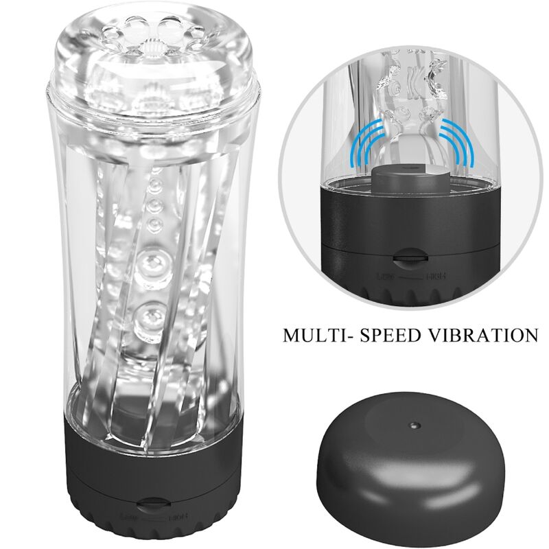 PRETTY LOVE - TAMARA VIBRADOR MULTIVELOCIDADES PARA HOMEM, PRETO
