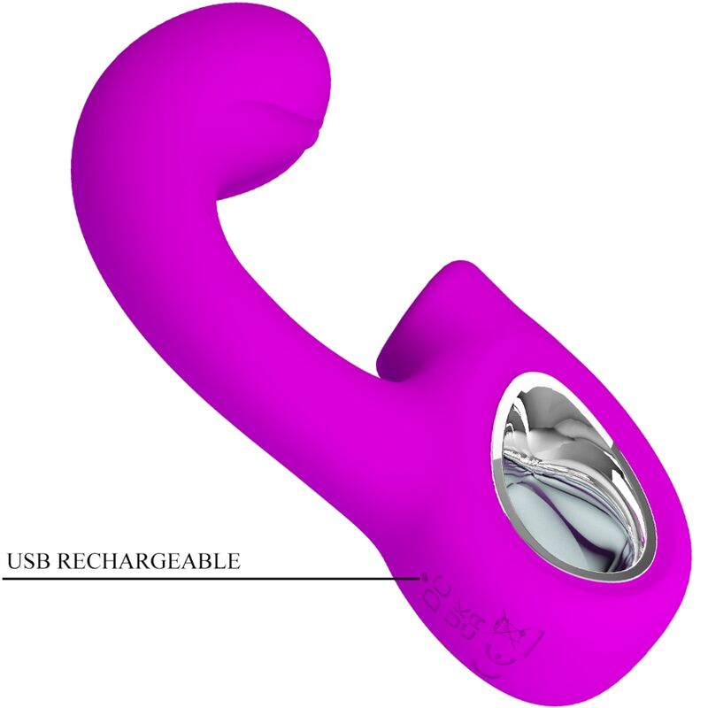 PRETTY LOVE - SIBEL SIBEL G-SPOT VIBRATOR + CLITORIS STIMULATOR 10 VIBRATIONS PURPLE