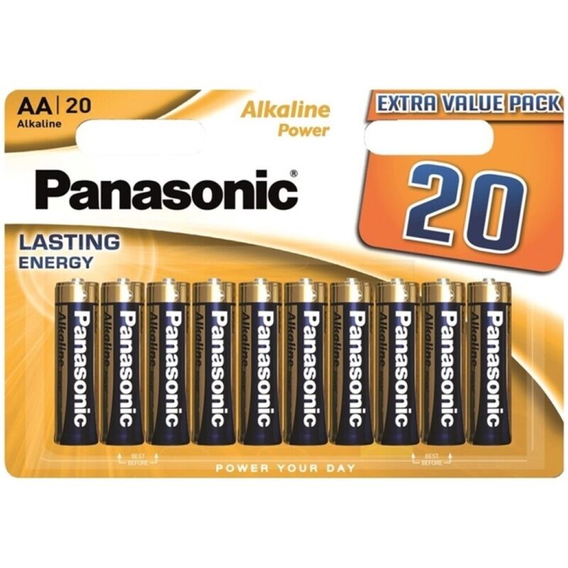 PANASONIC - BRONZE ALKALINE AA BATTERY LR6 BLISTER*20