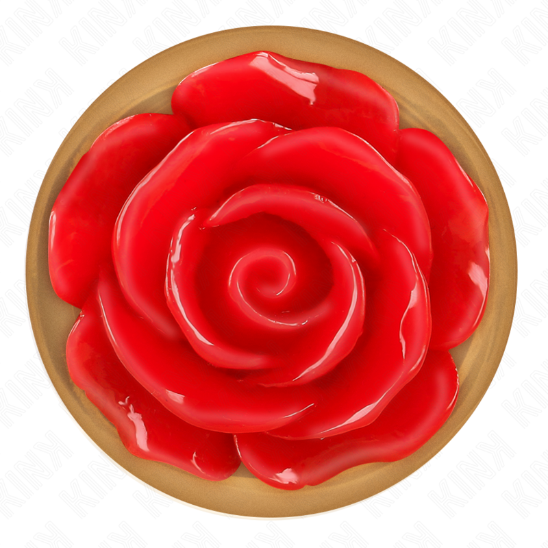 KINK - PLUG ANAL ROSA DOURADO COM ROSA VERMELHA M