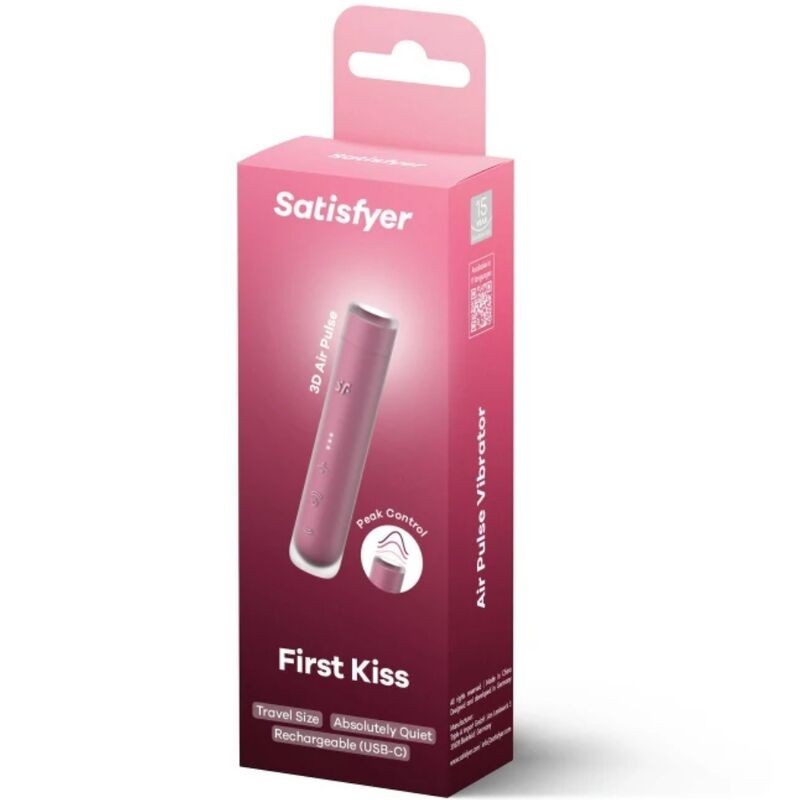 SATISFYER - ESTIMULADOR DE CLÍTORIS FIRST KISS WAVE GRANATE