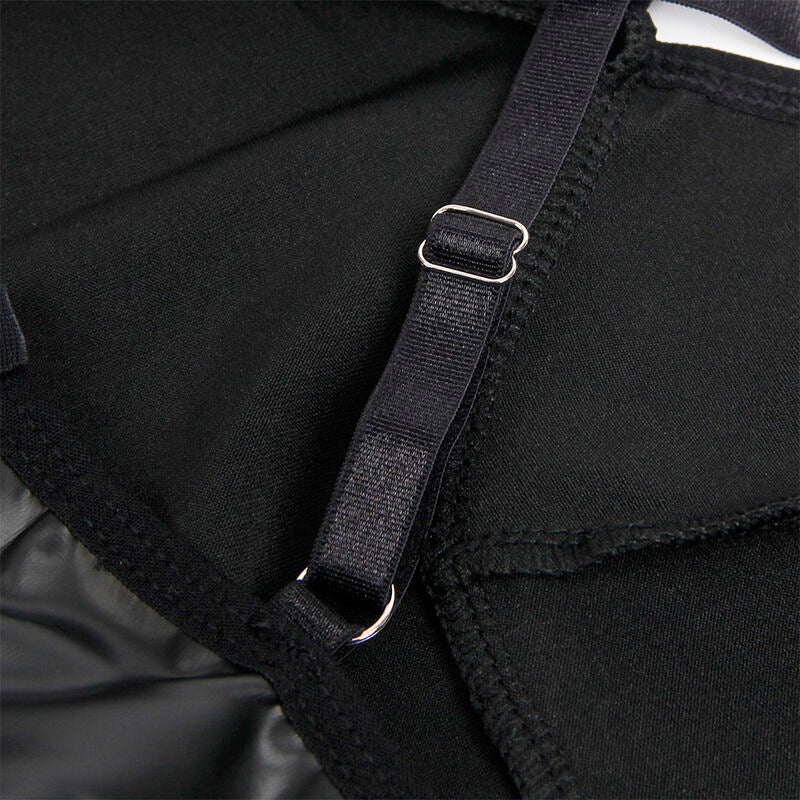 SUBBLIME - 955373 VESTIDO COM ALÇAS EM COURO PRETO TAMANHO S/M