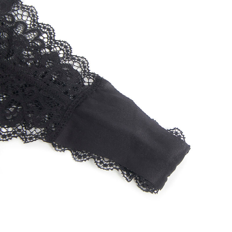 SUBBLIME - 955458 CUERPO DE CUERO NEGRO CON CREMALLERA S/M