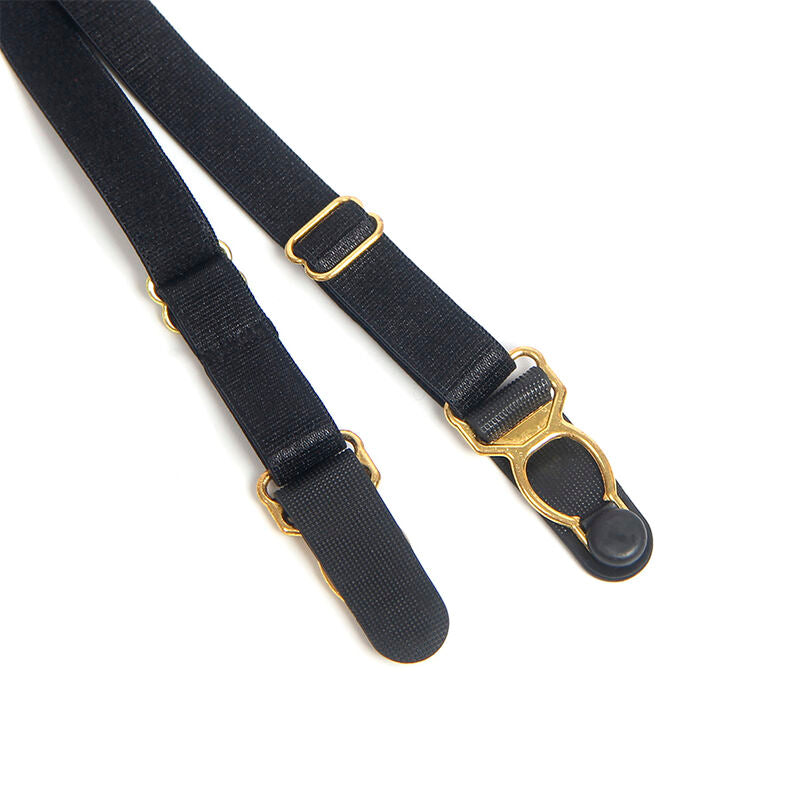 SUBBLIME - 955465 Body em pele preto com fecho, tamanho L/XL