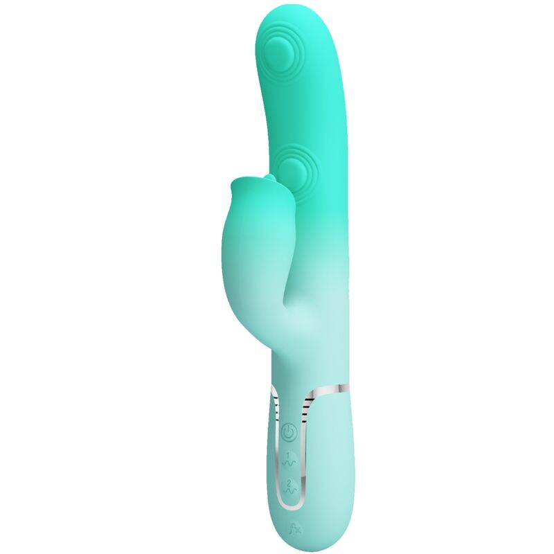 PRETTY LOVE - VIBRADOR CONEJO MULTIFUNCIÓN GIGI VERDE AGUA