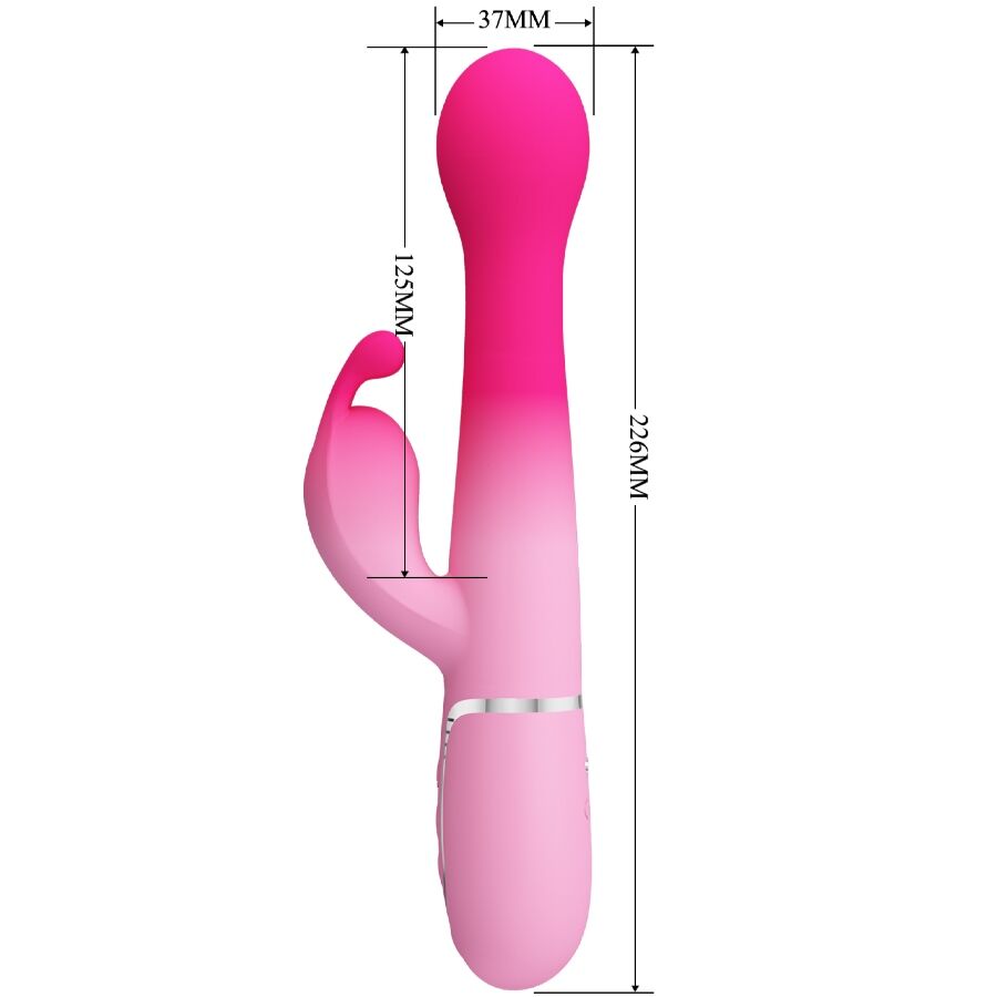 PRETTY LOVE - DEJON Vibrador Coelhinho Multifunções 3 em 1 Rosa