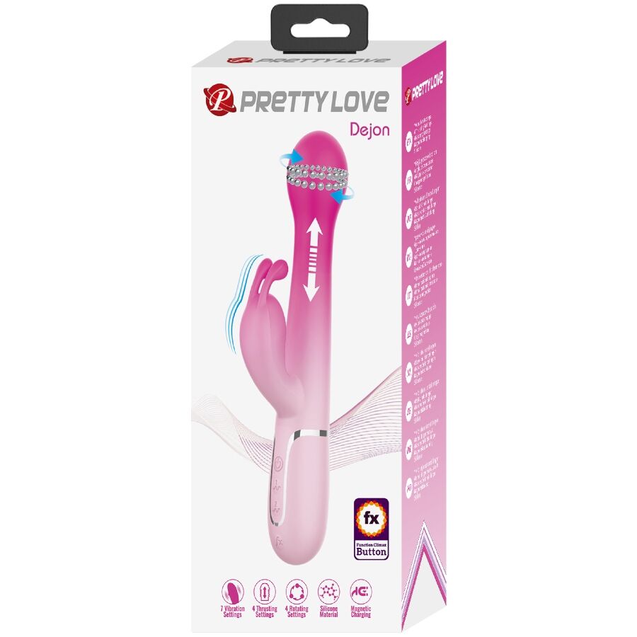 PRETTY LOVE - DEJON Vibrador Coelhinho Multifunções 3 em 1 Rosa