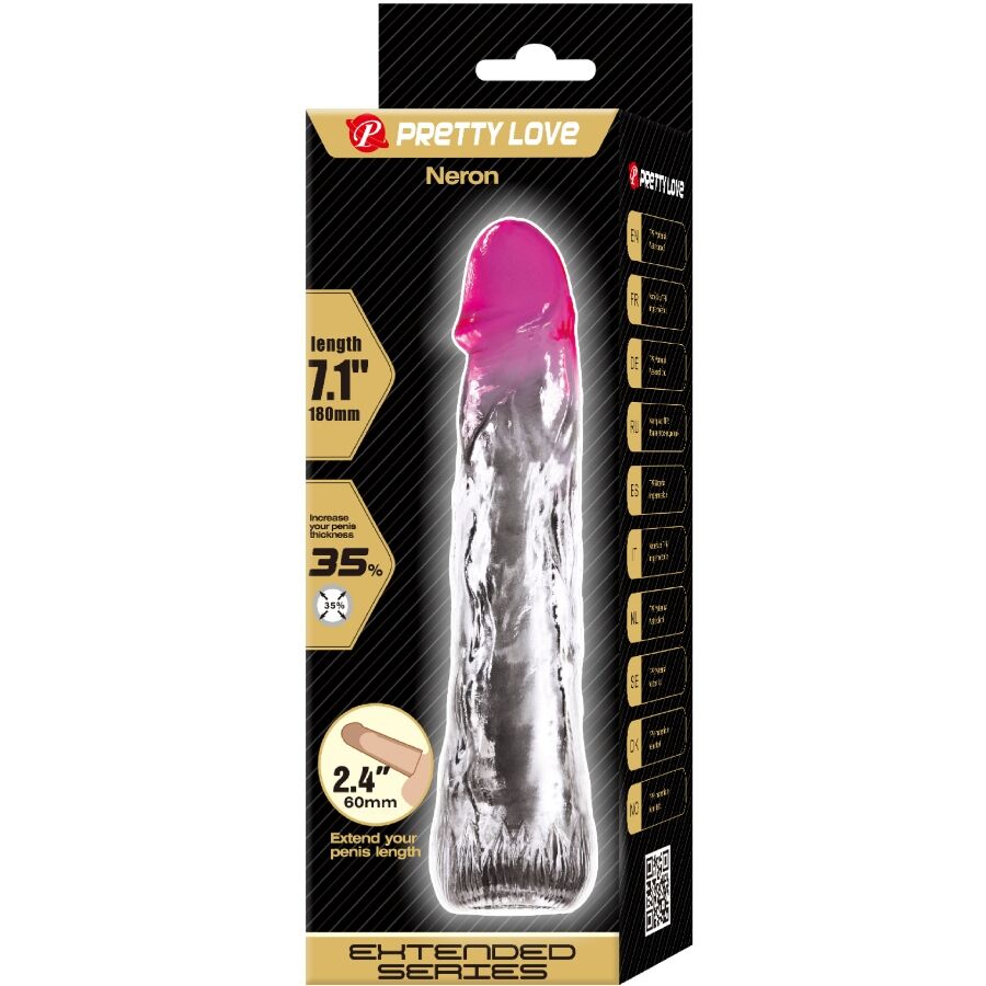 PRETTY LOVE - CAPA REALISTA NERON PARA AUMENTO DO PÊNIS DE 6 CM ROSA