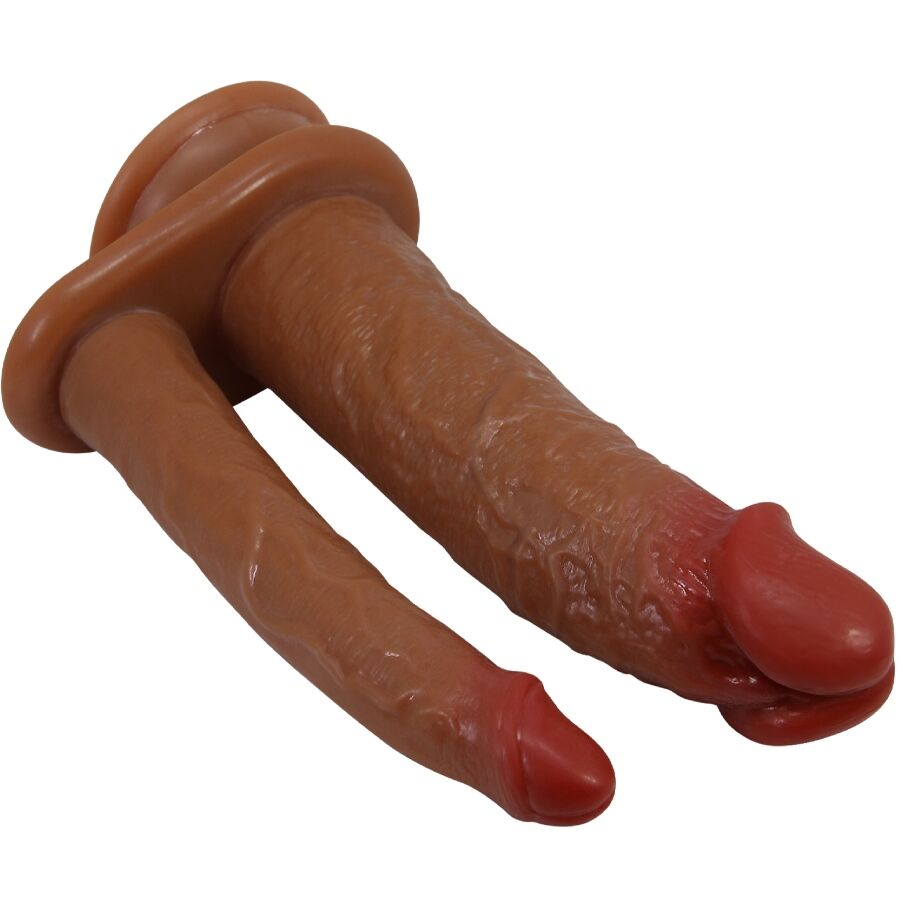 PRETTY LOVE - HULBERT DUPLO DILDO REALISTA COM VIBRAÇÃO MULATO