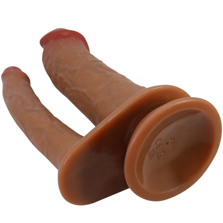 PRETTY LOVE - HULBERT DUPLO DILDO REALISTA COM VIBRAÇÃO MULATO