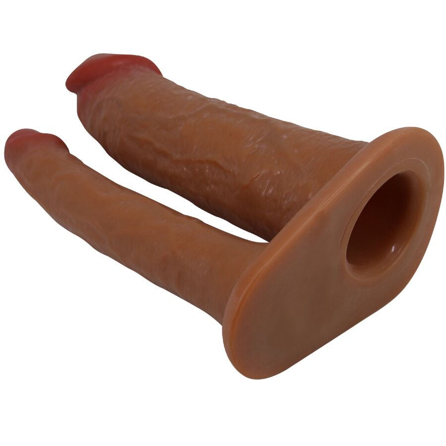 PRETTY LOVE - FUNDA DOBLE PARA PENE YAIRON CON EXTENSIÓN DE 4 CM MULATA
