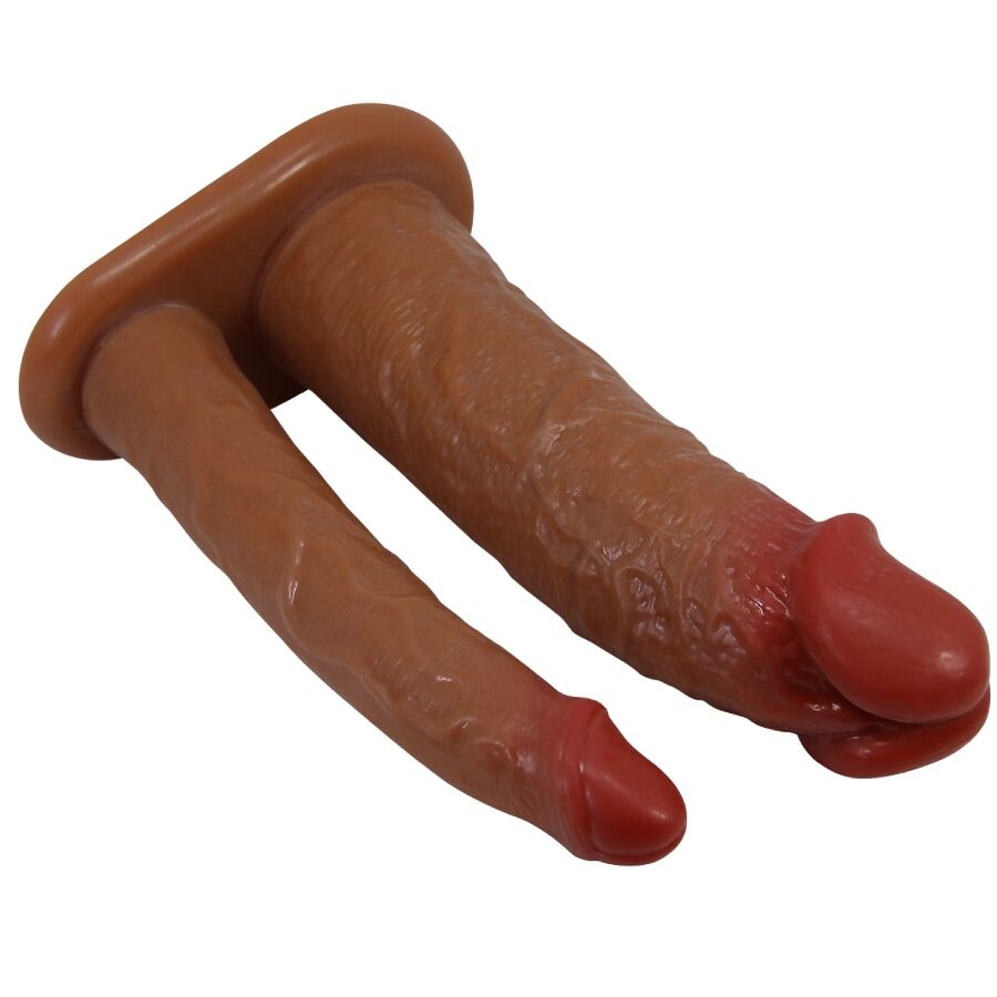 PRETTY LOVE - FUNDA DOBLE PARA PENE YAIRON CON EXTENSIÓN DE 4 CM MULATA