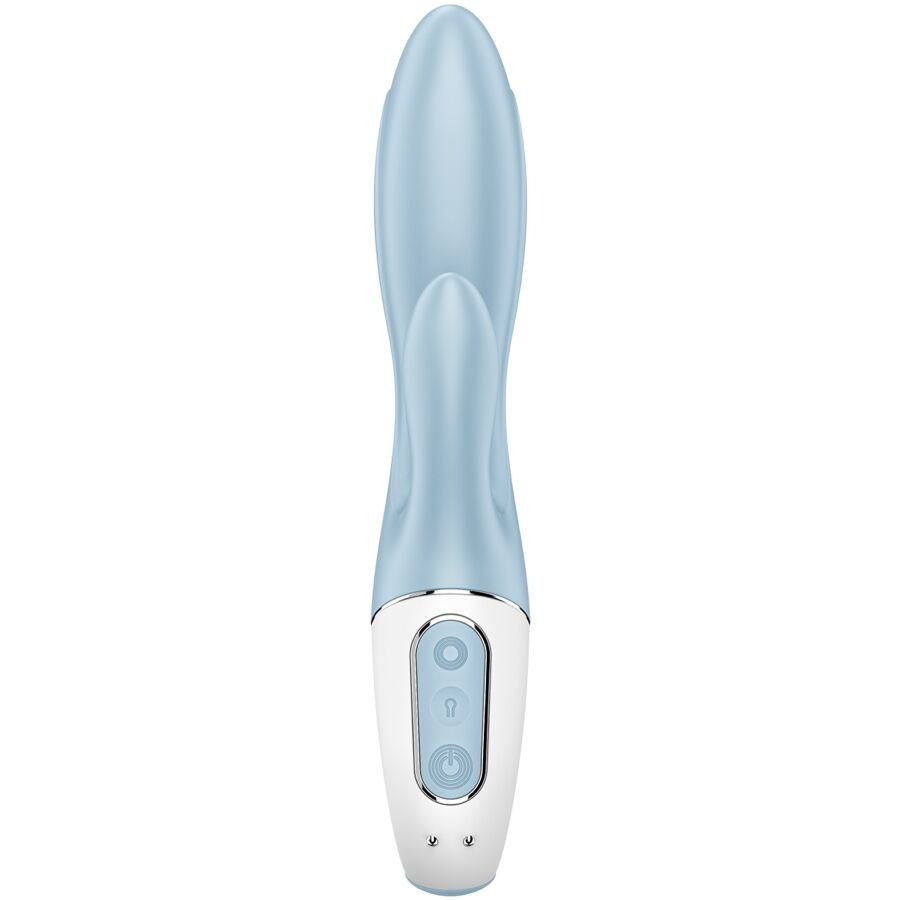 SATISFYER - BOMBA DE AR ​​COELHO 1 VIBRADOR INSUFLÁVEL EM FORMA DE COELHO AZUL
