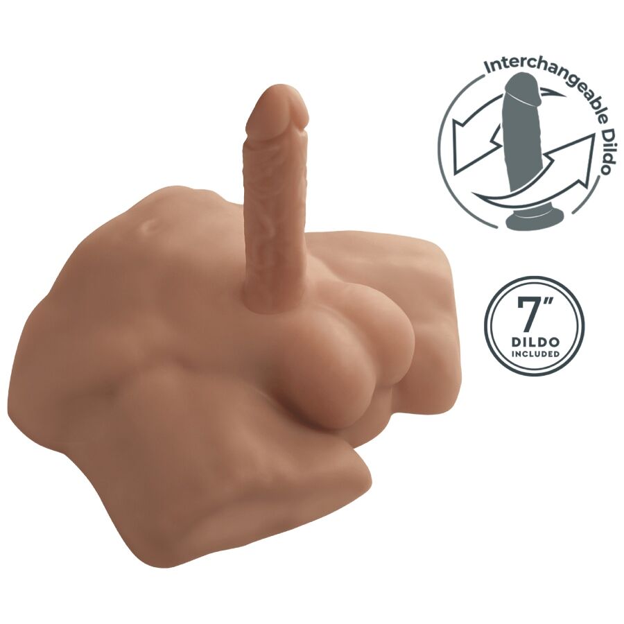 SILEXD - APOLLO S TORSO MASCULINO REALISTA DE MEIO TORSO CARAMELO