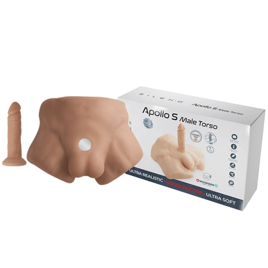 SILEXD - APOLLO S TORSO MASCULINO REALISTA DE MEIO TORSO CARAMELO