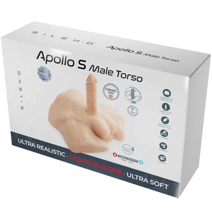 SILEXD - APOLLO S TORSO MASCULINO REALISTA DE MEIO TORSO CARAMELO