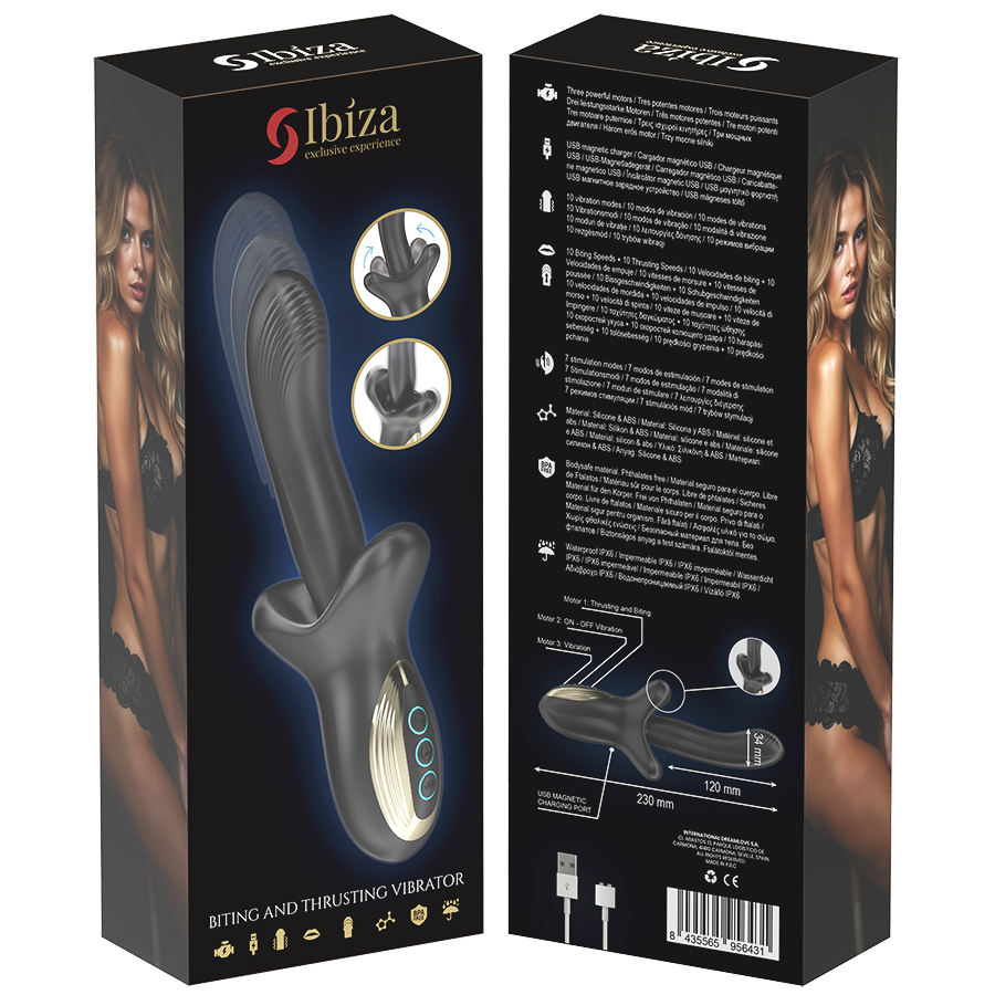 IBIZA - POWERFUL VIBRATOR WITH THRUSTING AND BITING EFFECT