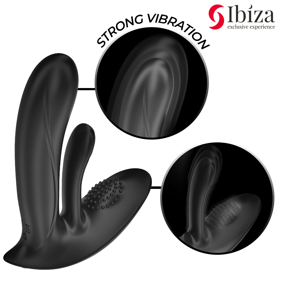 IBIZA - WEARABLE VIBRATOR WITH G-SPOT AND CLITORIS STIMULATION WITH REMOTE CONTROL