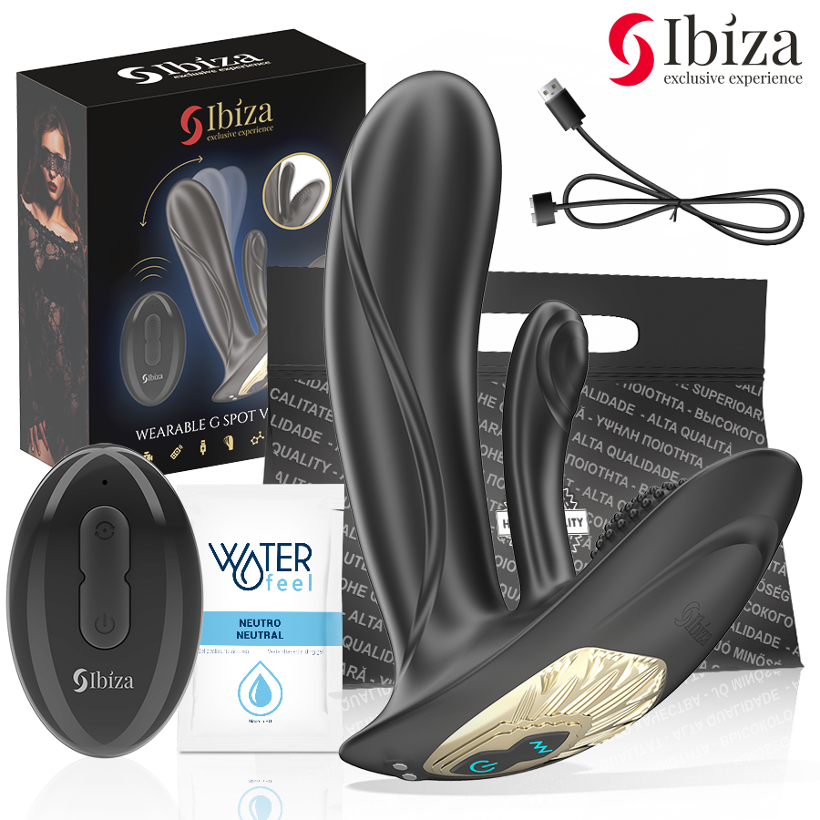 IBIZA - WEARABLE VIBRATOR WITH G-SPOT AND CLITORIS STIMULATION WITH REMOTE CONTROL