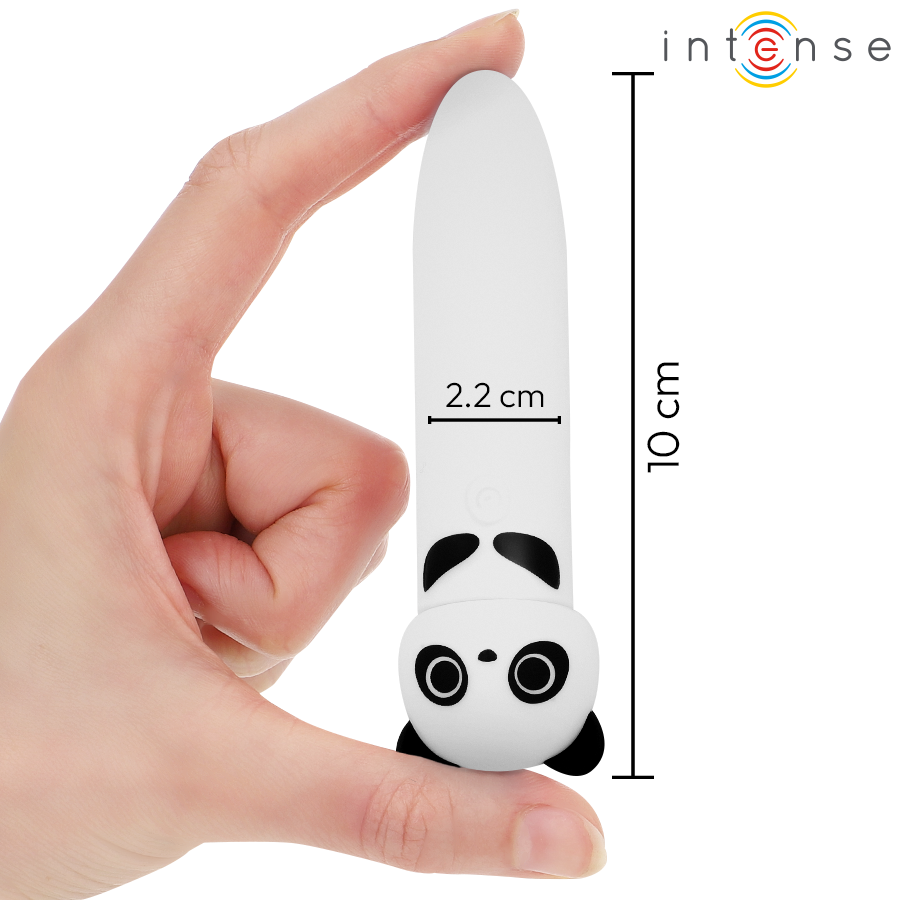 INTENSE - POH PANDA VIBRATÓRIO BULLET RECARREGÁVEL USB 10 X 2,2 CM