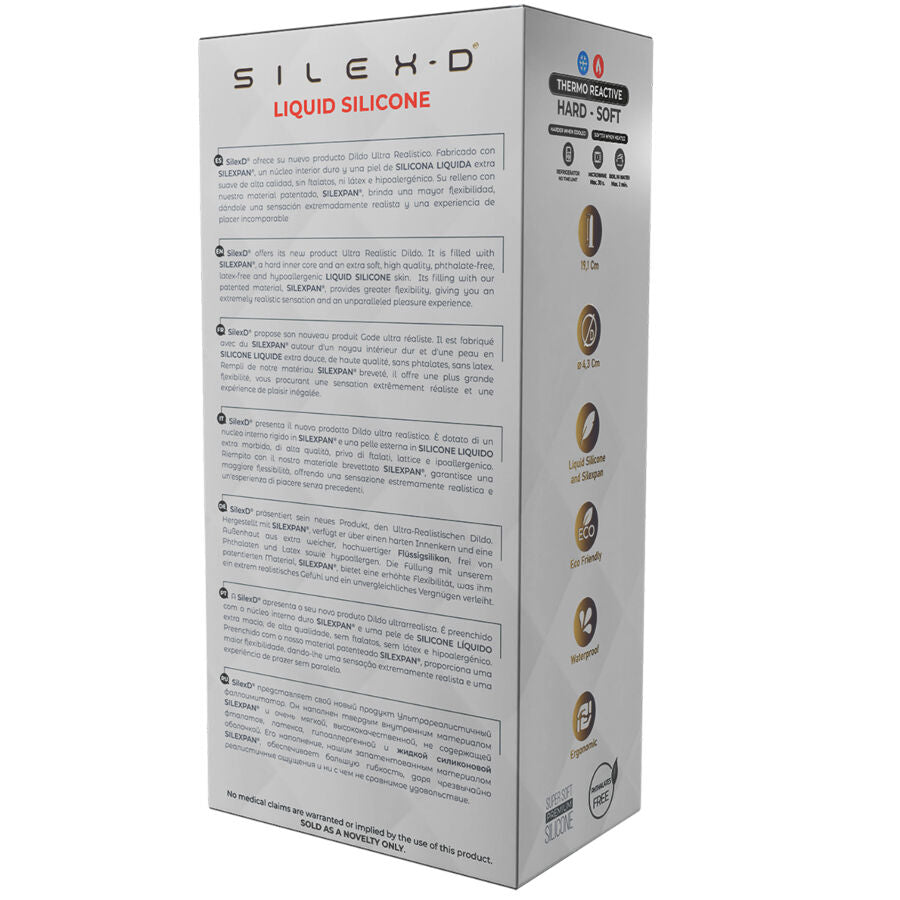 SILEXD - PENE REALISTA MODELO 8 SILICONA LÍQUIDA 20,6 CM