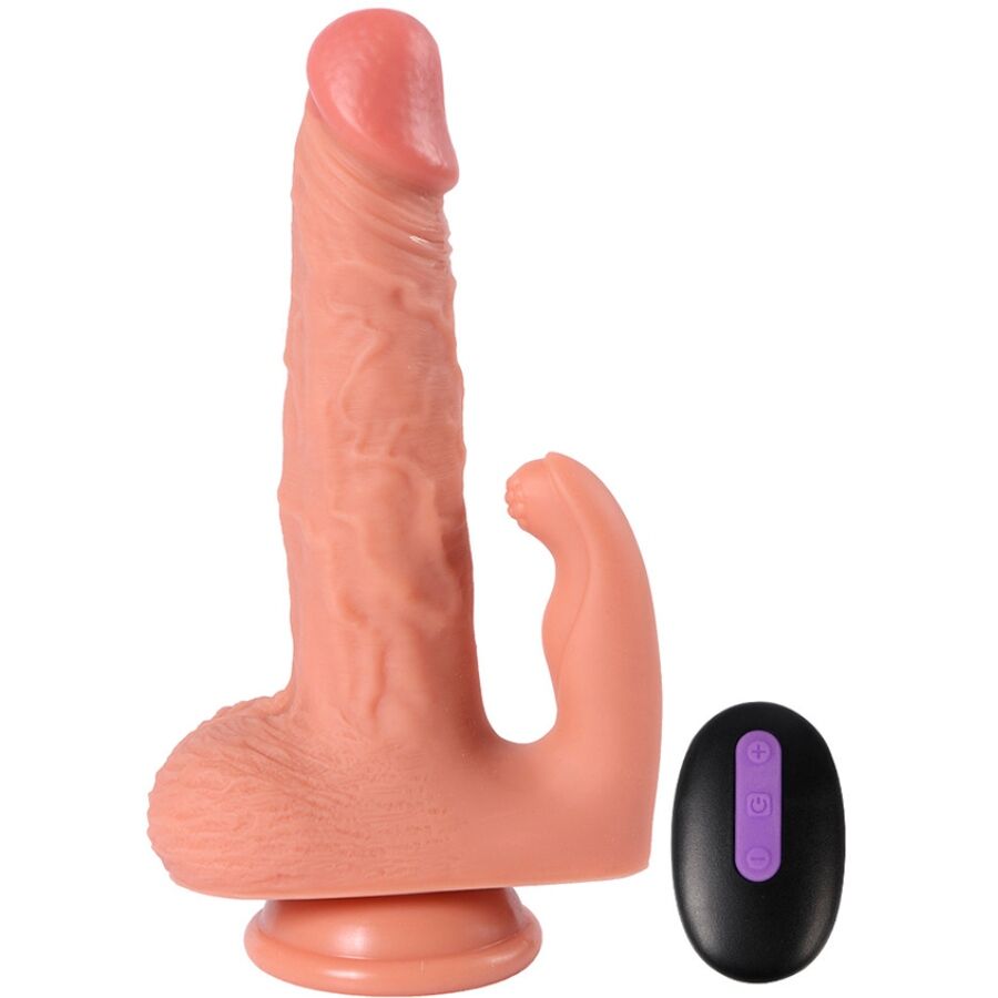 SHEQU - HAYDEN DILDO AND CLITORIS STIMULATOR WITH VIBRATION AND REMOTE CONTROL 16 CM