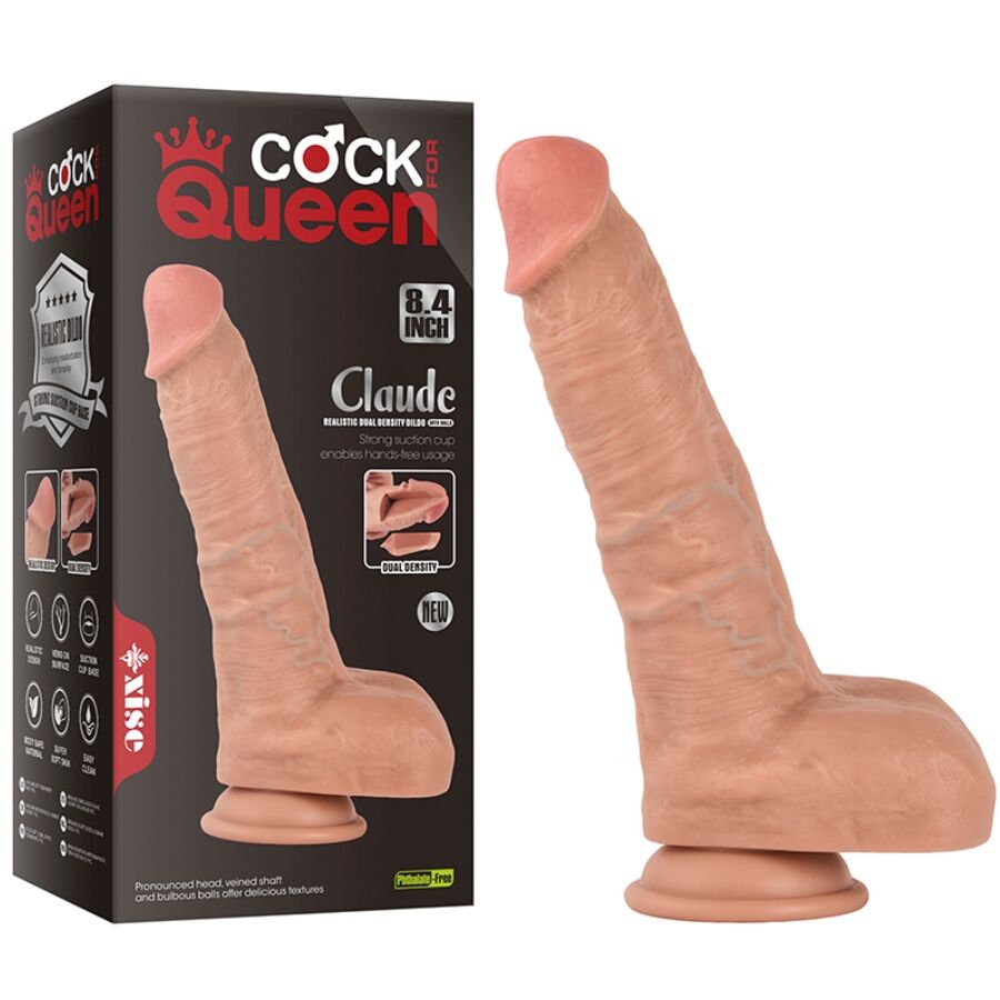 XISE - CLAUDE DILDO REALISTA DE DUPLA DENSIDADE 16,5 CM