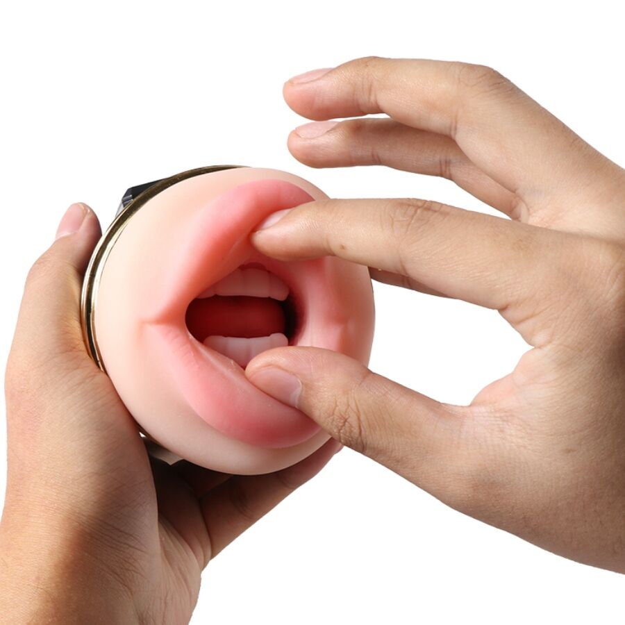 SHEQU - KAY MASTURBADOR DUPLO COM VIBRAÇÃO PARA BOCA E VAGINA