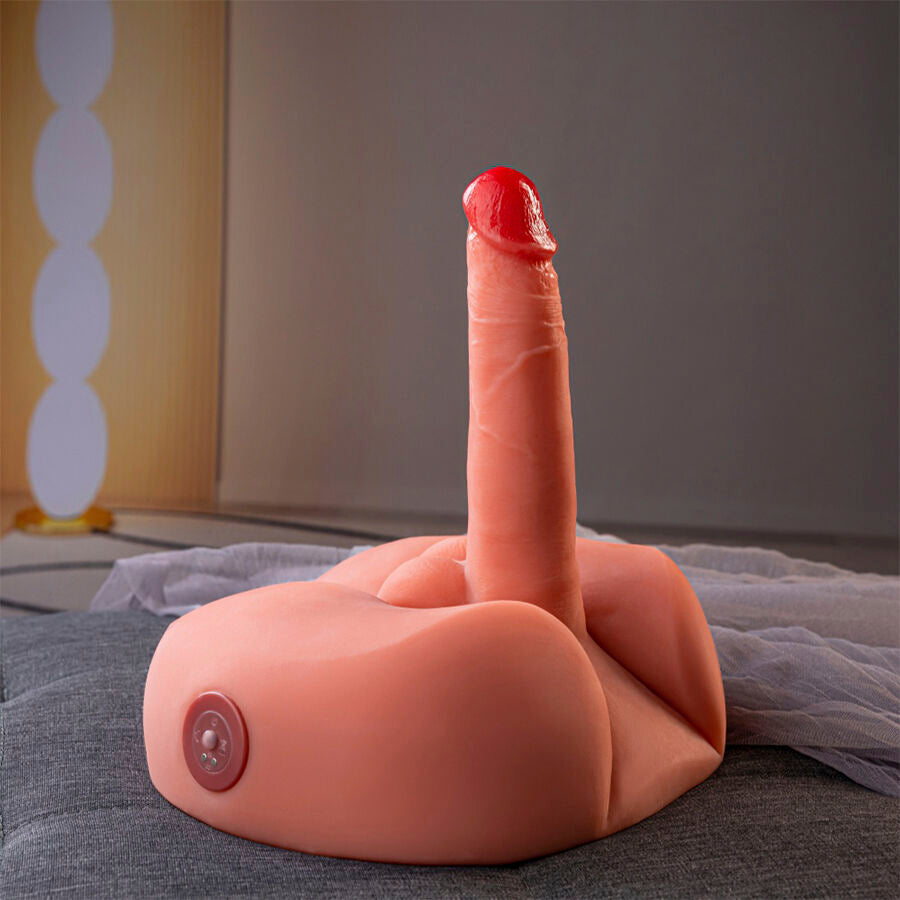 XISE - DILDO MASTURBADOR REALISTA MIEL CON VIBRACIÓN 25 CM