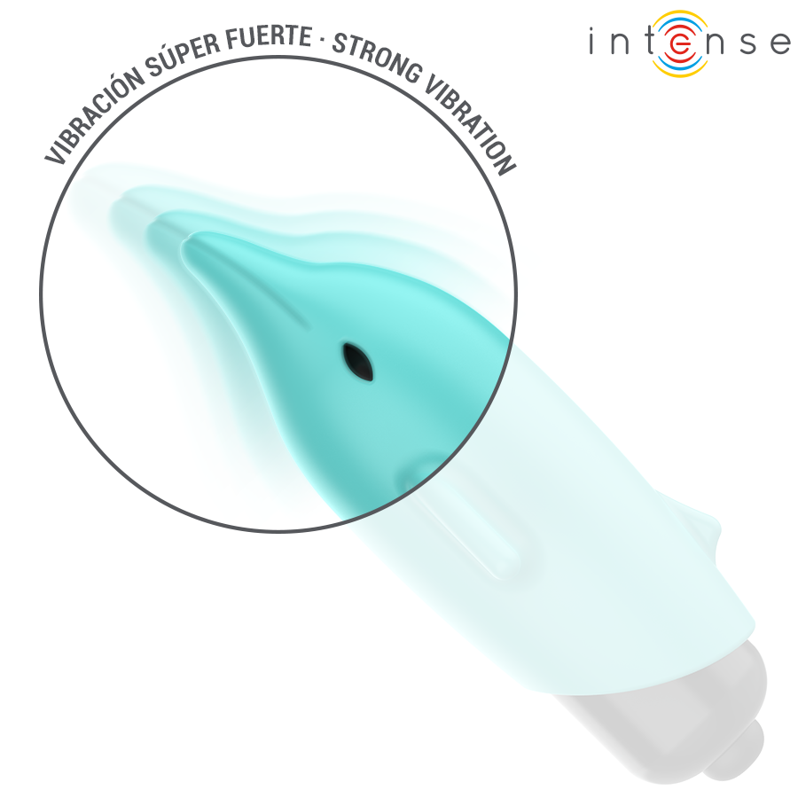 INTENSE - ECHO VIBRATING BULLET DOLPHIN BLUE 8 X 4,7 CM