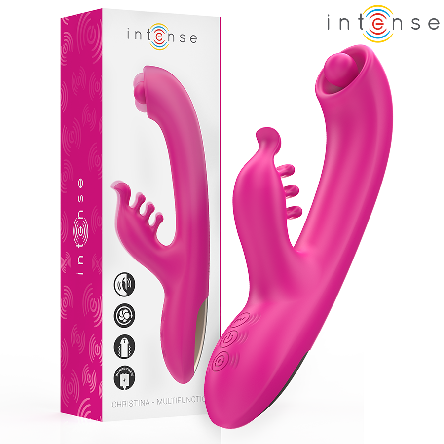 INTENSE - CHRISTINA VIBRADOR MULTIFUNCIONAL COELHO 22,5 CM ROSA