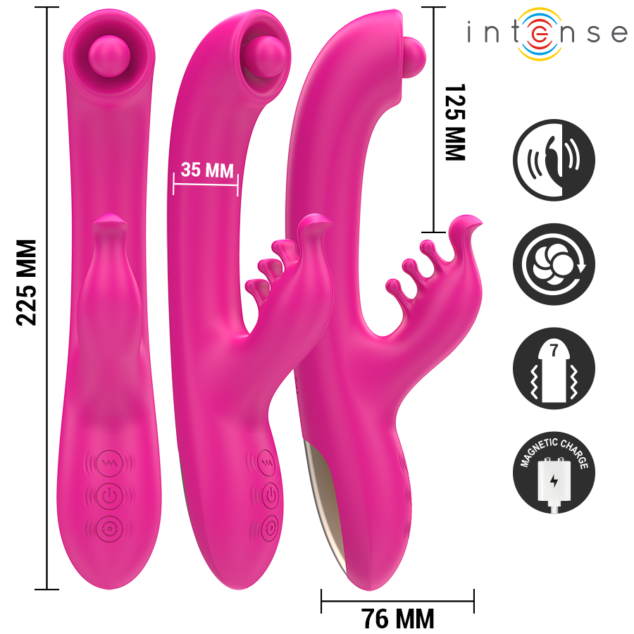 INTENSE - CHRISTINA VIBRADOR MULTIFUNCIONAL COELHO 22,5 CM ROSA