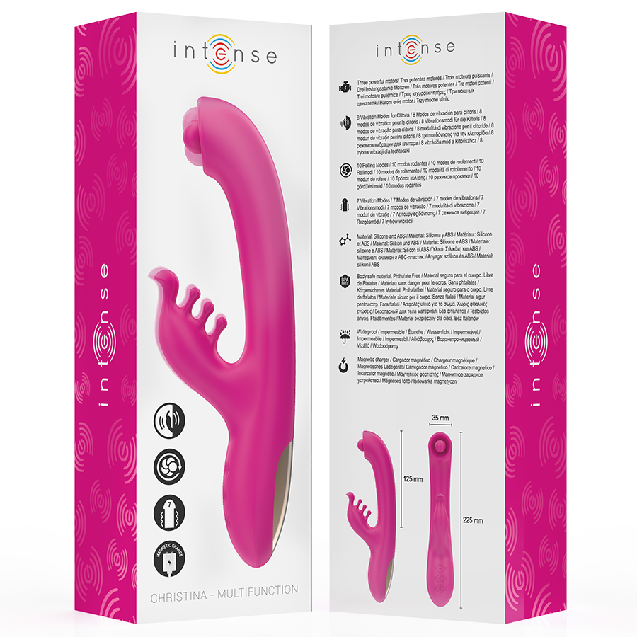 INTENSE - CHRISTINA VIBRADOR MULTIFUNCIONAL COELHO 22,5 CM ROSA
