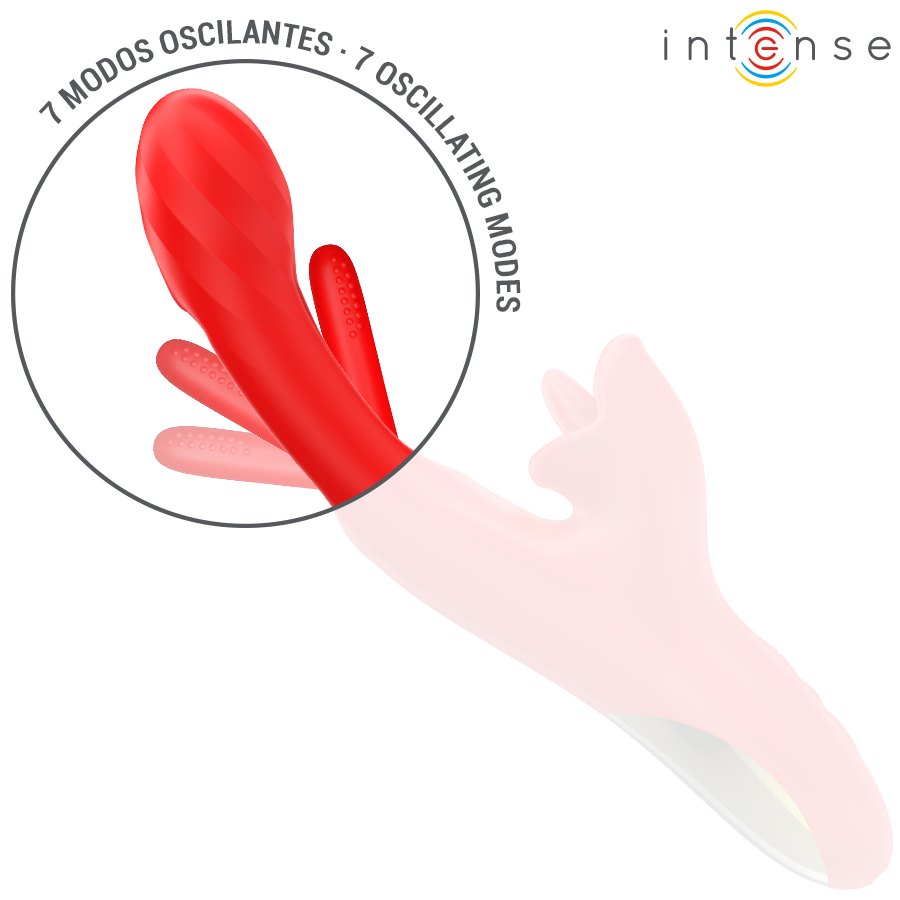 INTENSE - JESSICA VIBRADOR MULTIFUNCIONAL PARA ESTIMULAÇÃO DO CLITÓRIS 24,8 CM VERMELHO