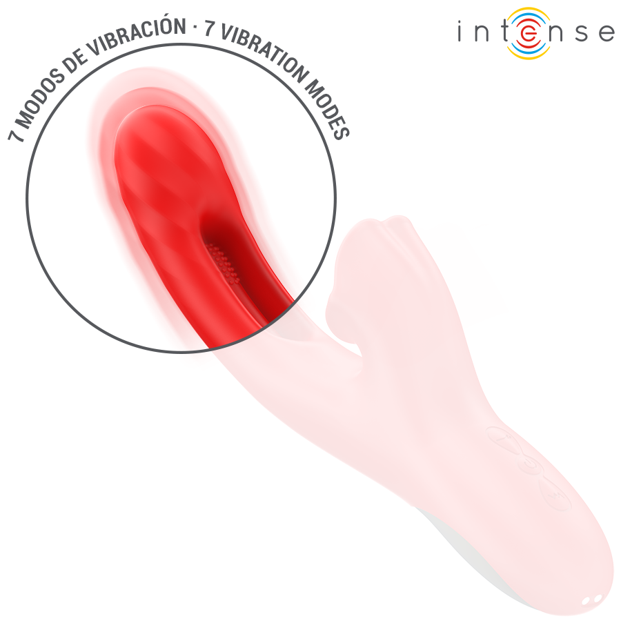 INTENSE - JESSICA VIBRADOR MULTIFUNCIONAL PARA ESTIMULAÇÃO DO CLITÓRIS 24,8 CM VERMELHO