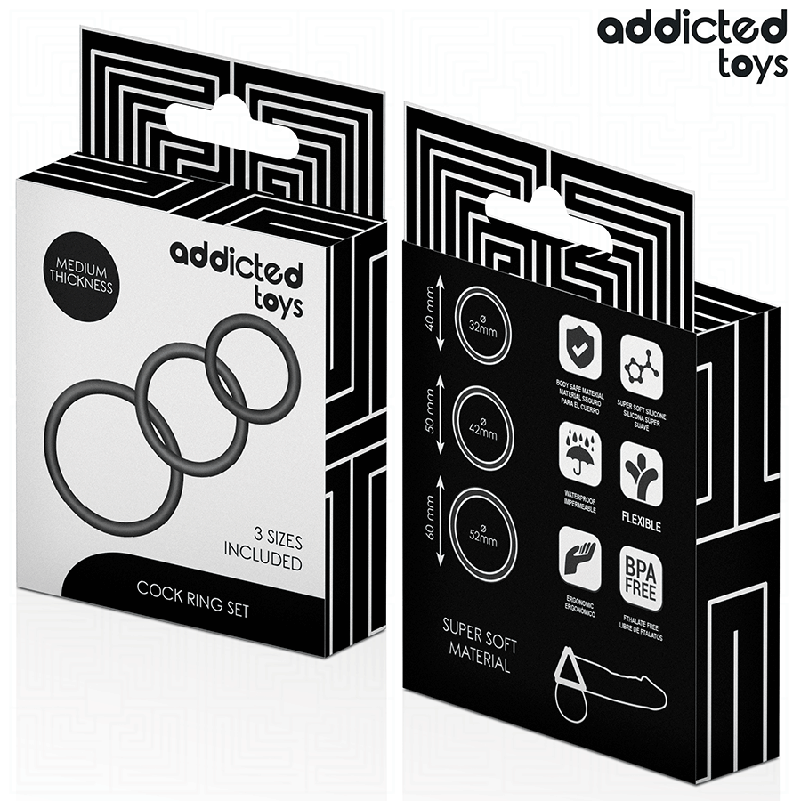 ADDICTED TOYS - SET OF SILICONE RINGS MODEL 2