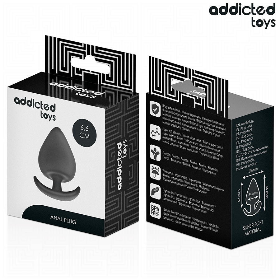 ADDICTED TOYS - PLUG ANAL SILICONA TALLA M 6.6 CM