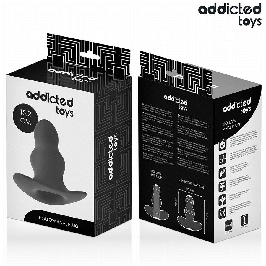 ADDICTED TOYS - HOLLOW ANAL PLUG SILICONE SIZE XXL 15.2 CM