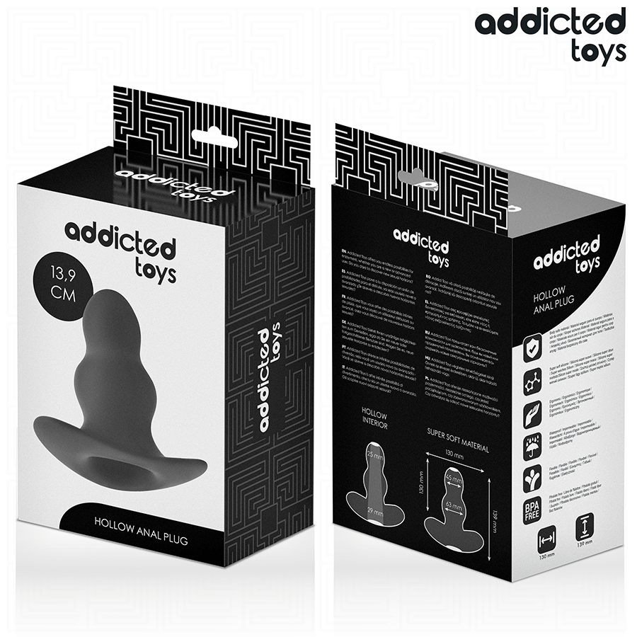 ADDICTED TOYS - HOLLOW ANAL PLUG SILICONE SIZE XL 13.9 CM