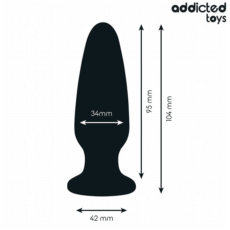 ADDICTED TOYS - PLUG ANAL CON JOYA DE SILICONA TALLA M 10,4 CM