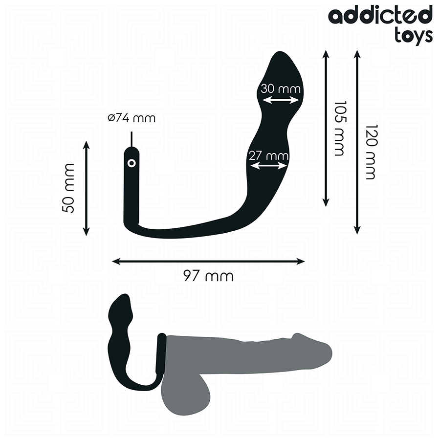 ADDICTED TOYS - ANAL PLUG WITH RING SILICONE MODEL 2