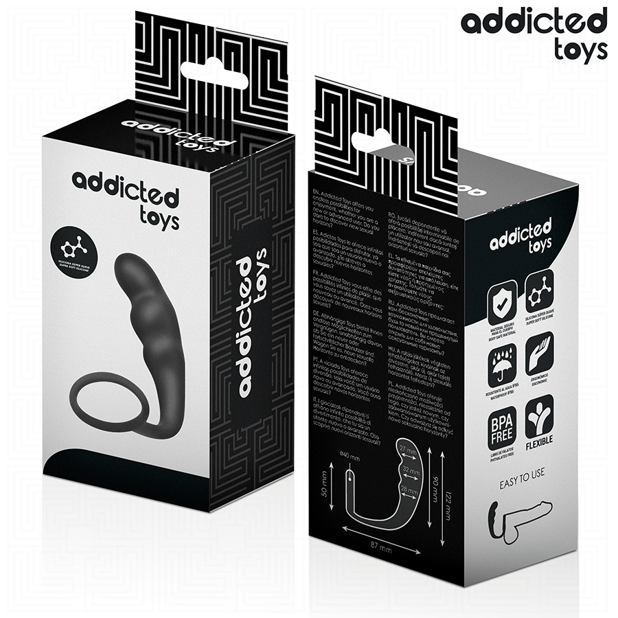 ADDICTED TOYS - PLUG ANAL COM ANEL DE SILICONE MODELO 4