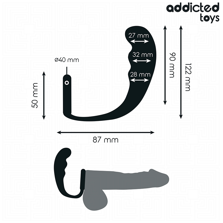 ADDICTED TOYS - PLUG ANAL COM ANEL DE SILICONE MODELO 4