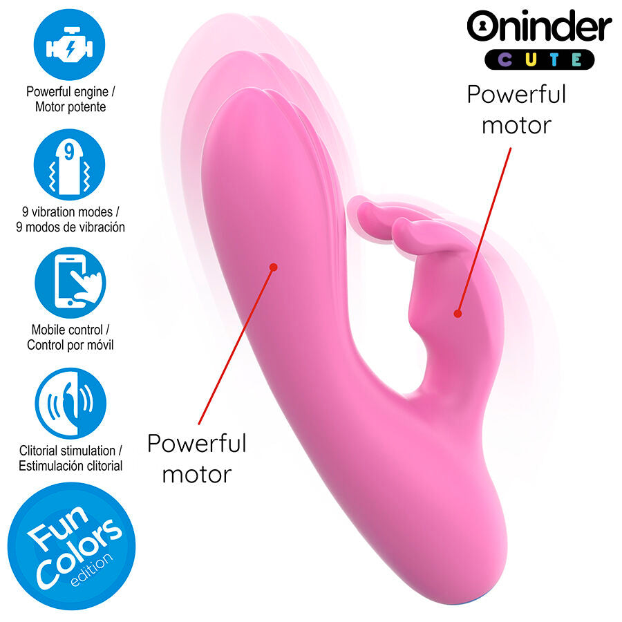 ONINDER CUTE - LOVE BUNNY VIBRATOR G-SPOT CLITORIS - FREE WORLDWIDE APP