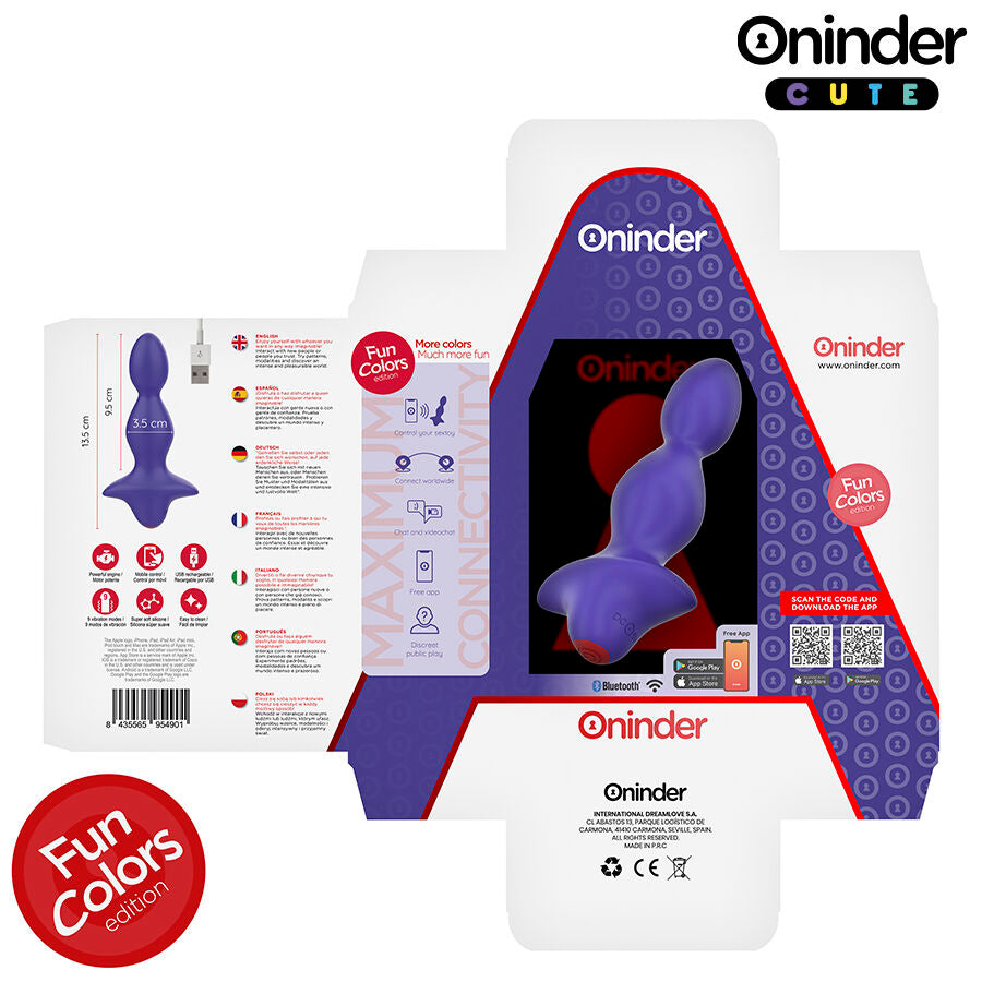 ONINDER CUTE - LOVE BUTT VIBRATING ANAL PLUG DILATOR - FREE WORLDWIDE APP