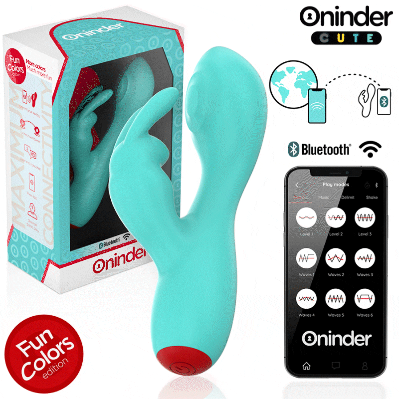 ONINDER CUTE - VIBRADOR DEL CLÍTORIS DEL PUNTO G LOVE BUNNY - APLICACIÓN MUNDIAL GRATUITA