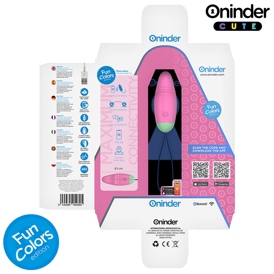 ONINDER CUTE - OVO VIBRO-GIRATÓRIO 360 DE SILICONE PARA PRAZER E AMOR - APLICAÇÃO MUNDIAL GRATUITA