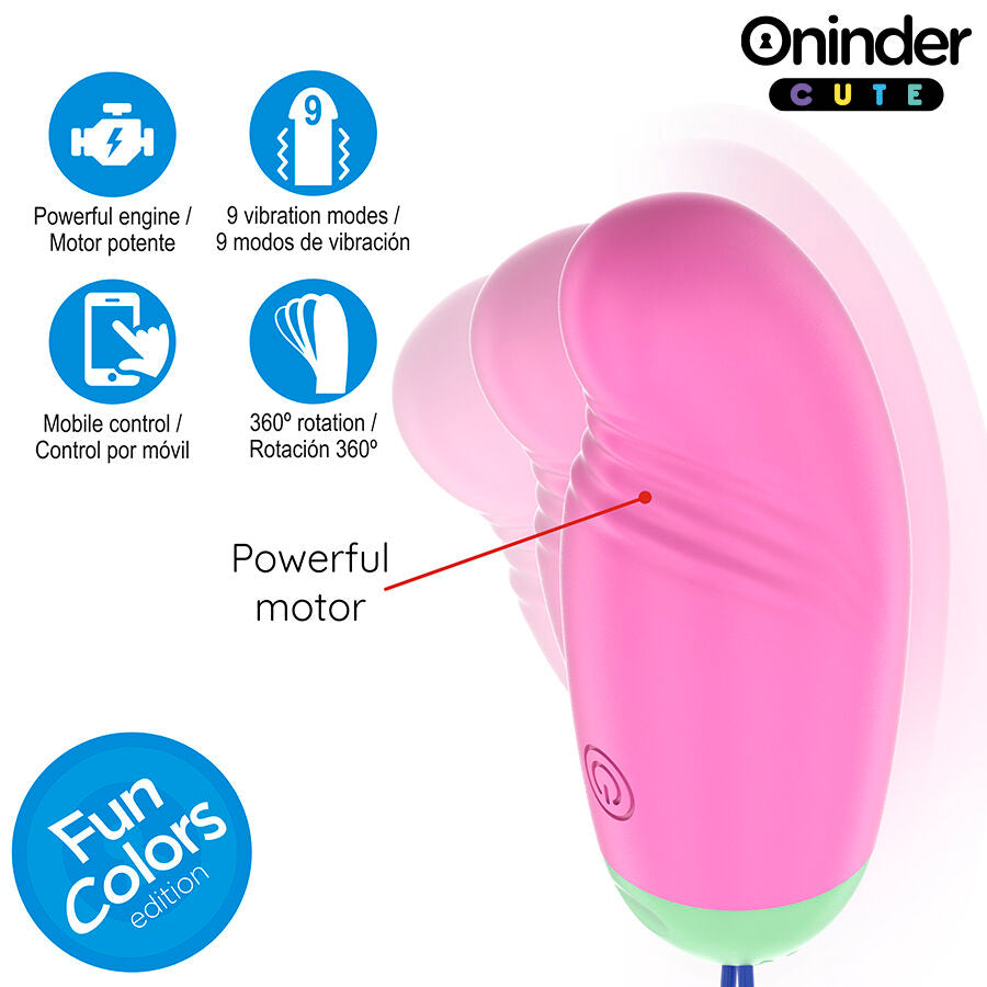 ONINDER CUTE - OVO VIBRO-GIRATÓRIO 360 DE SILICONE PARA PRAZER E AMOR - APLICAÇÃO MUNDIAL GRATUITA