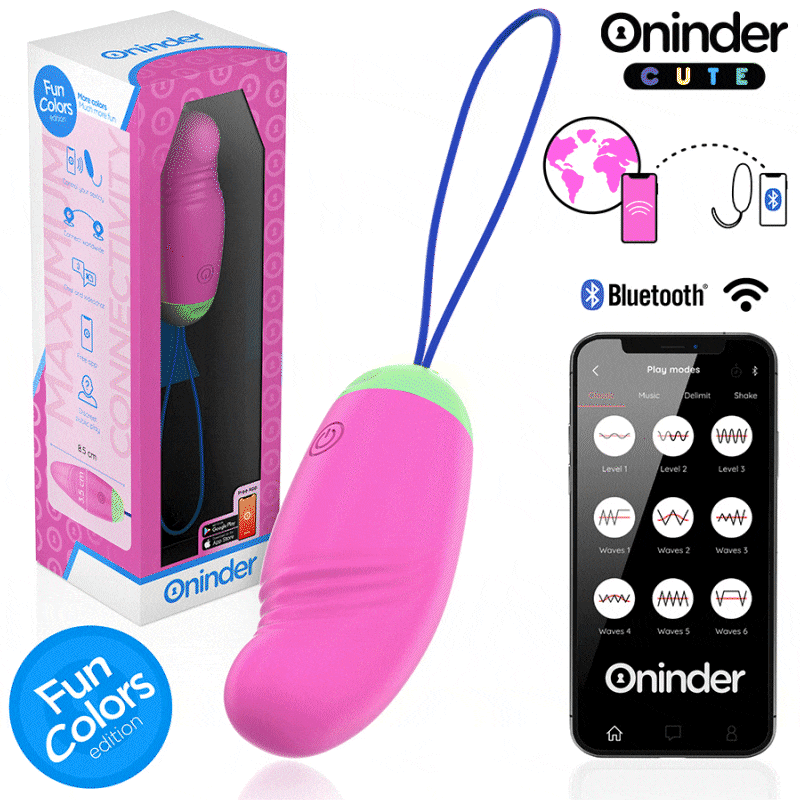 ONINDER CUTE - OVO VIBRO-GIRATÓRIO 360 DE SILICONE PARA PRAZER E AMOR - APLICAÇÃO MUNDIAL GRATUITA
